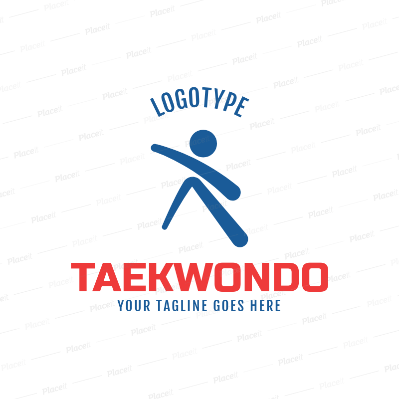 Placeit Martial Arts Logo Maker For A Taekwondo Academy