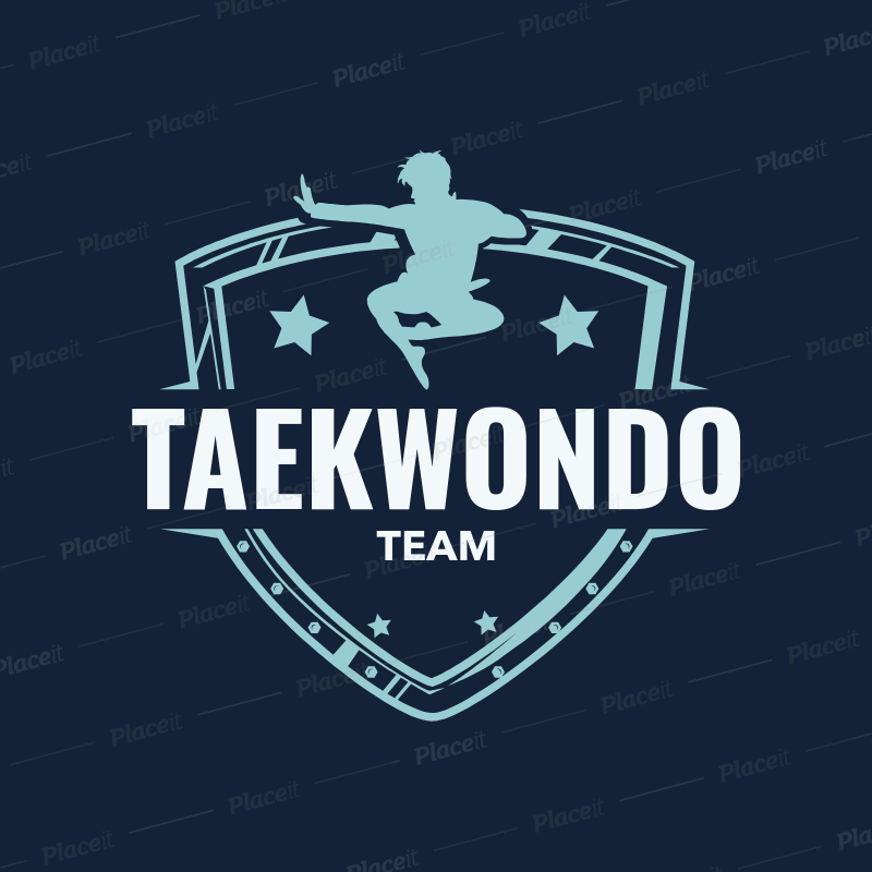 Placeit Martial Arts Logo Design Template For A Taekwondo Team