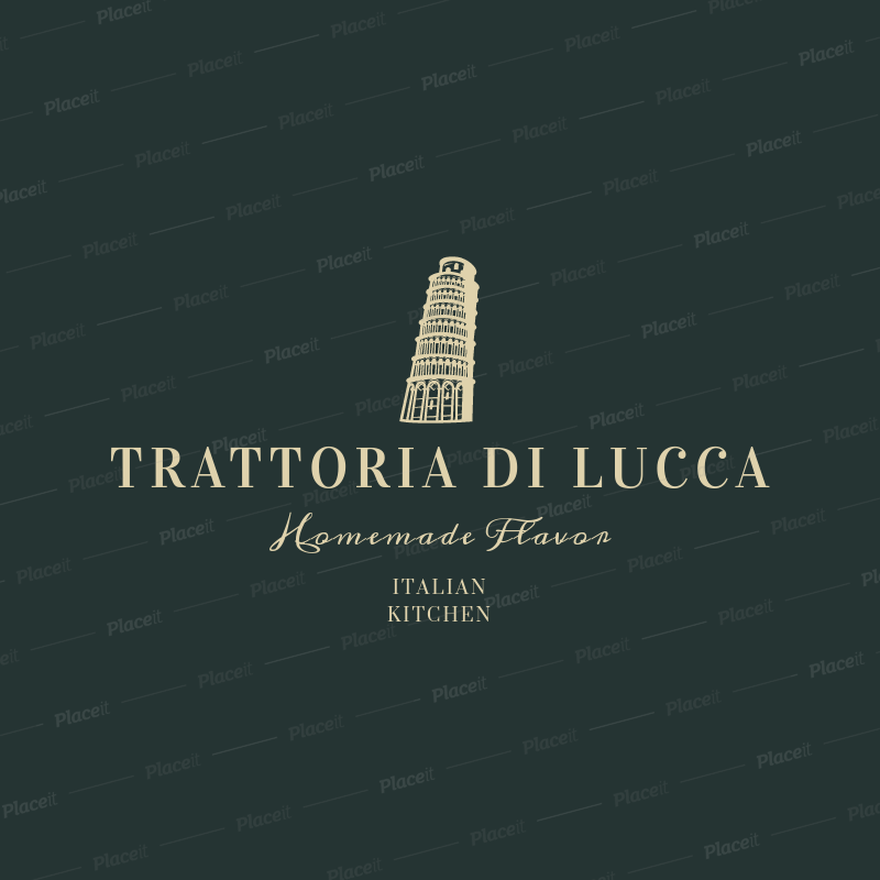 Placeit Fancy Italian Restaurant Logo Design Template fancy italian restaurant logo design template 1659a